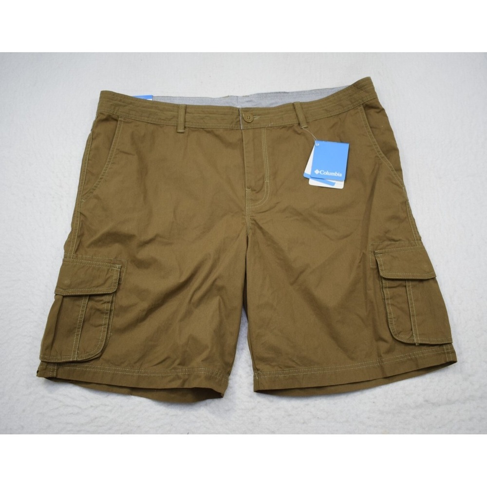 Columbia Cargo Shorts Chatfield Range Shorts Brown Flat Mens Size 42 x 10" NEW